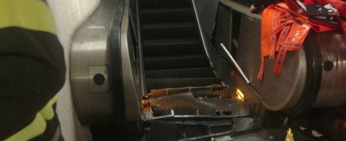 roma metro policlinico guasto scala mobile passeggeri