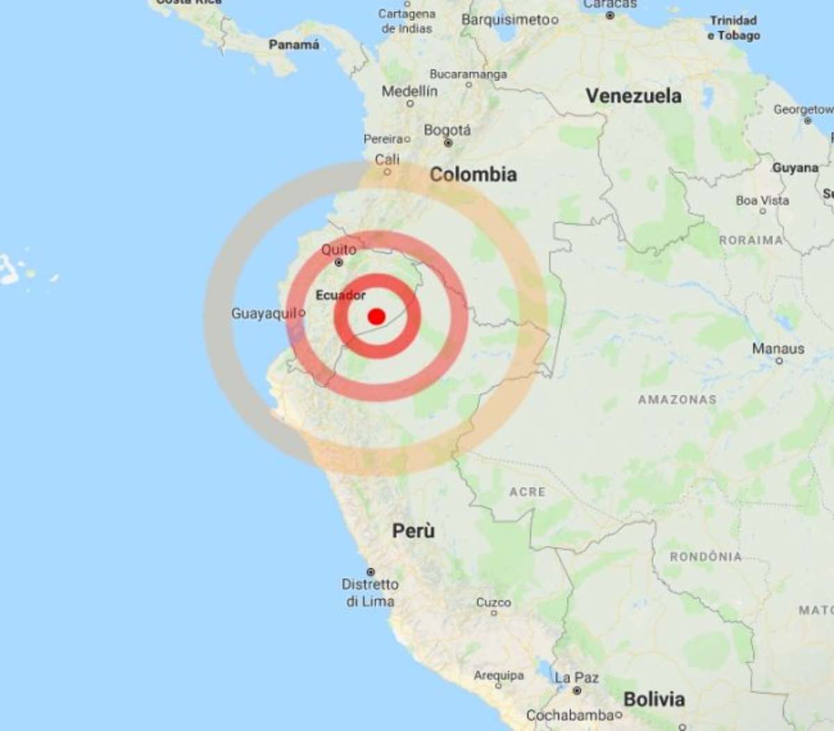 sud america terremoto ecuador perù