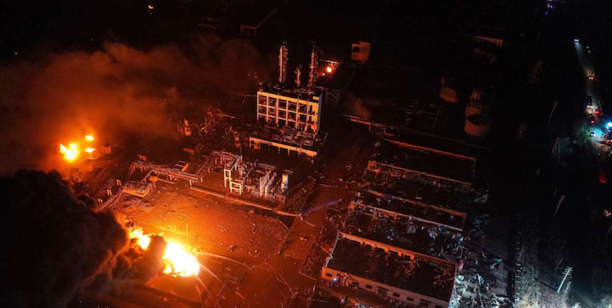 cina esplosione impianto chimico