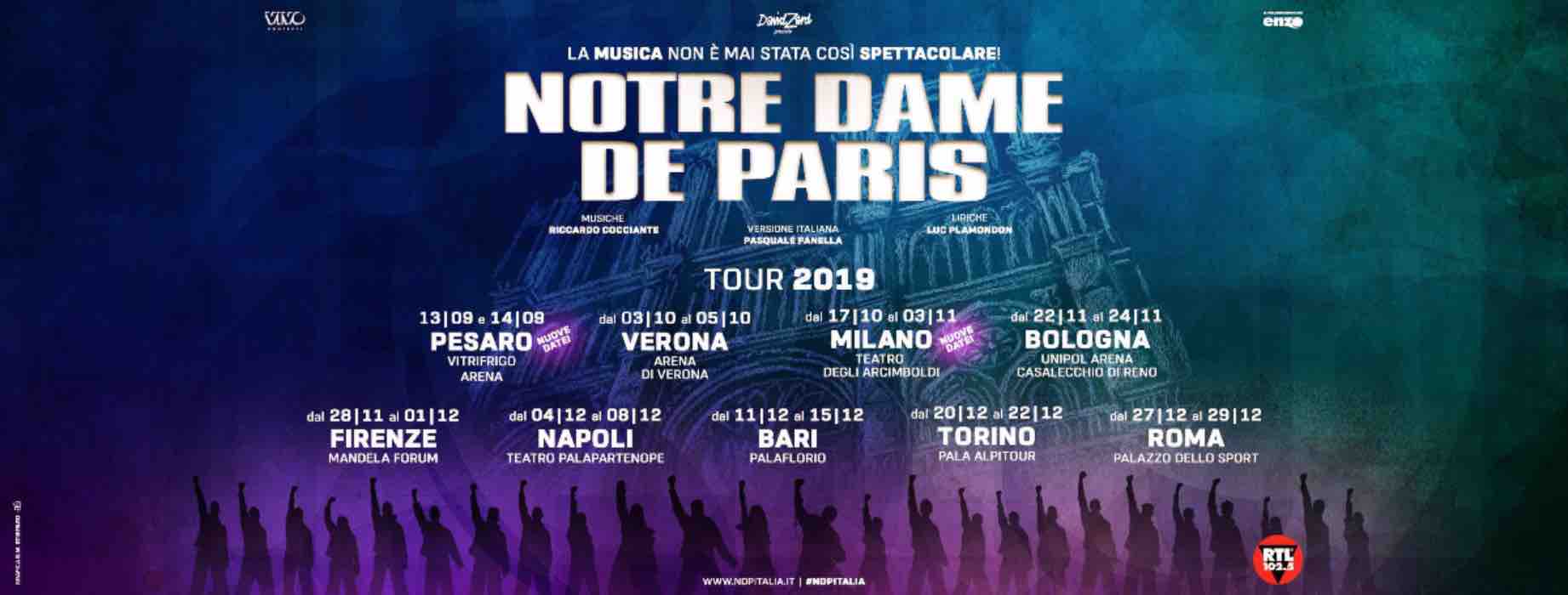 Notre-Dame de Paris Musical 2019: info, date del tour e cast