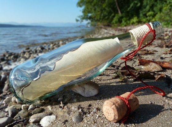 trovato messaggio in bottiglia