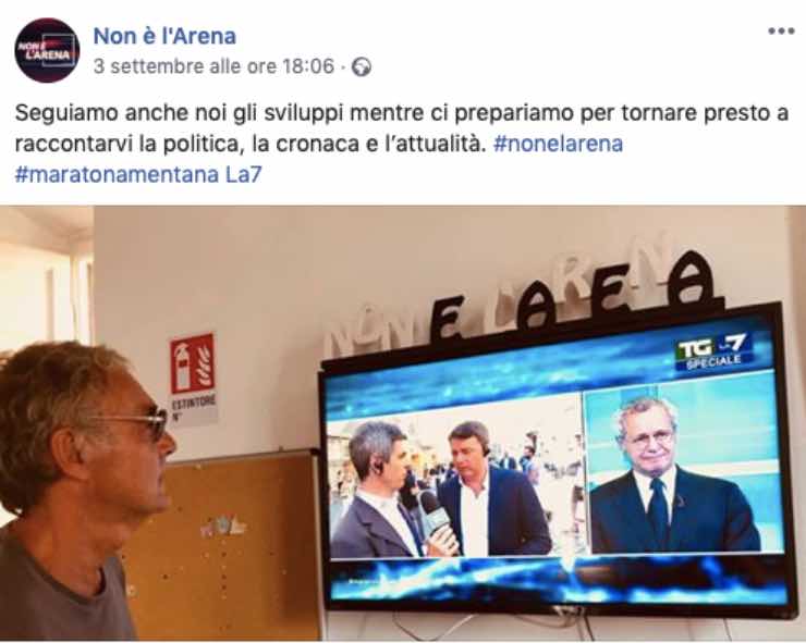 Massimo Giletti | quando inizia Non è l'Arena | nel cast Selvaggia Lucarelli