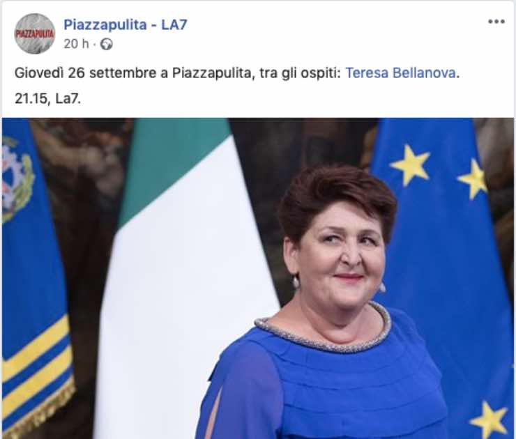 Anticipazioni | LA 7, Piazzapulita | ospiti di stasera 26 settembre