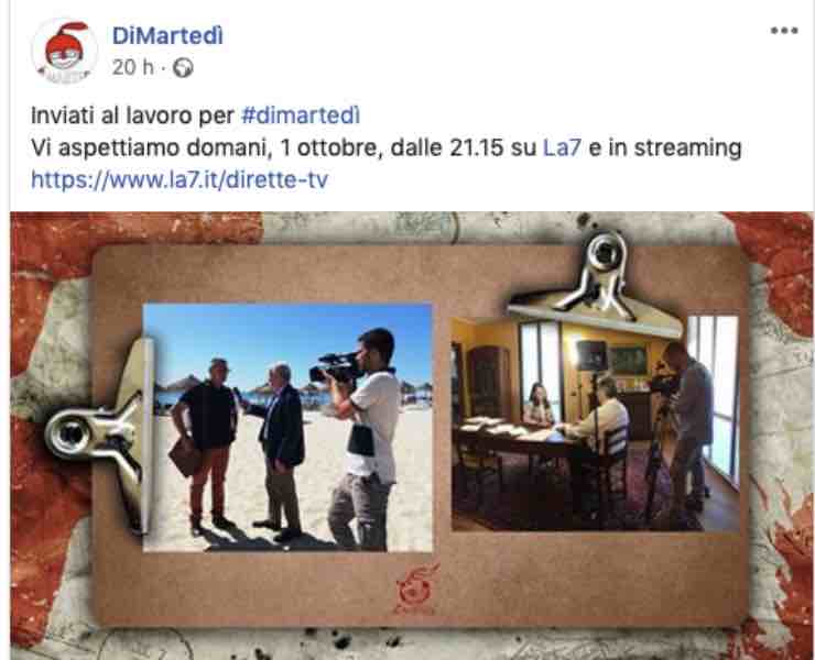 LA 7, Dimartedì | anticipazioni e ospiti di stasera 1 ottobre