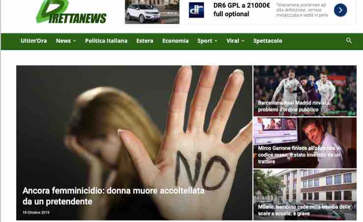 DirettaNews: ecco il nuovo look del sito di informazione