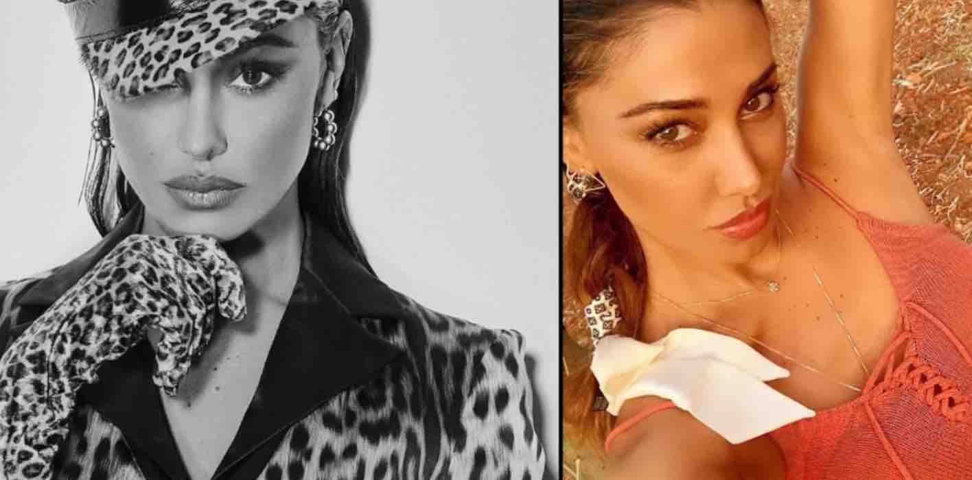 Instagram, Belen Rodriguez in bianco e nero leopardato incanta i fan