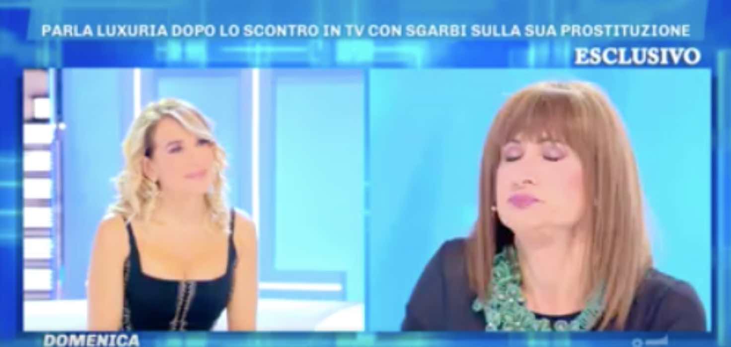 Vladimir Luxuria e Barbara D'Urso: lo scontro a Domenica Live