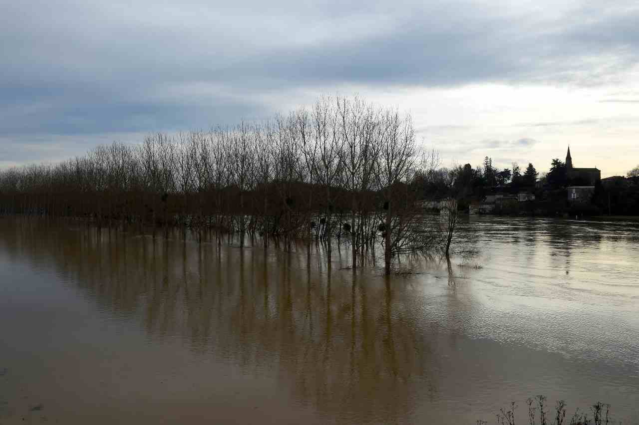 Effetti della pioggia consistente nei campi