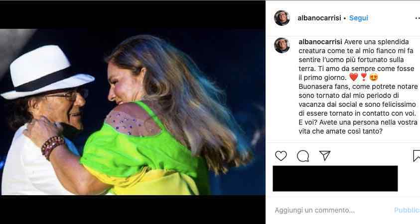 Albano e Romina: "Ti amo ancora come fosse il primo giorno"