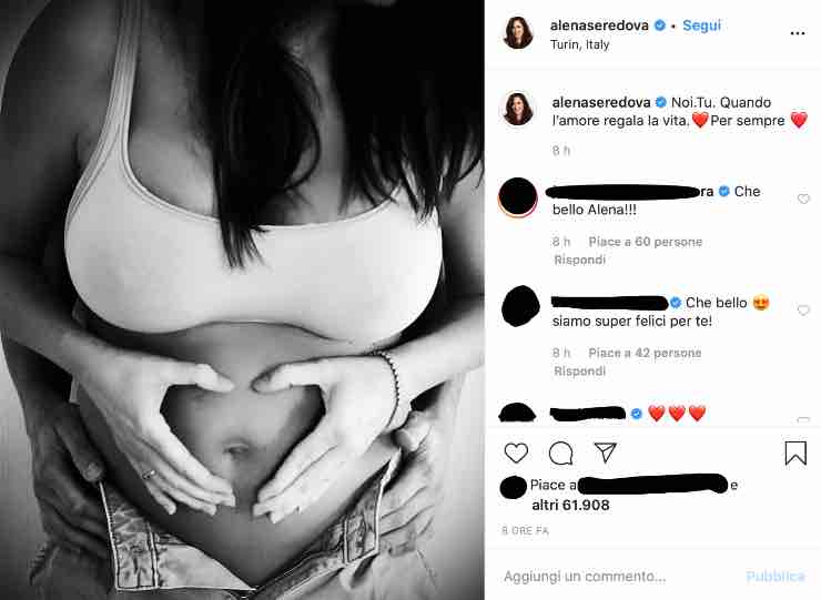 Alena Seredova diventerà di nuovo mamma: il dolce scatto su Instagram