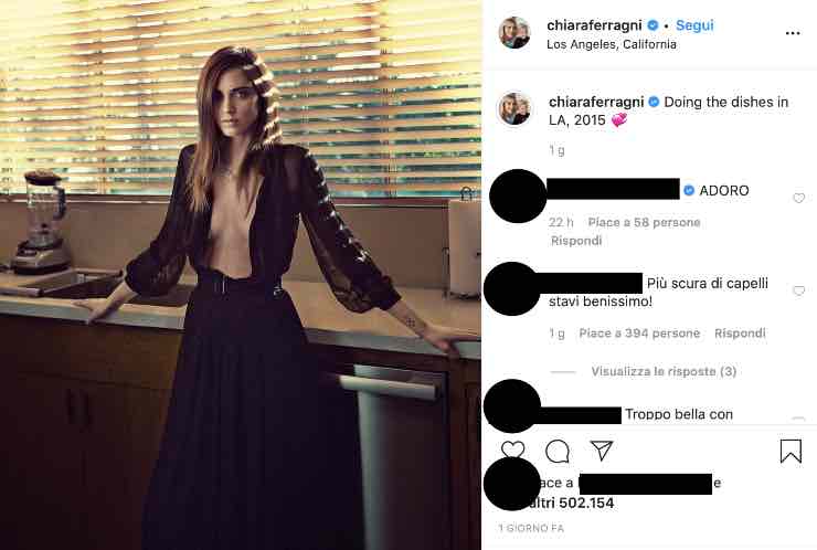 Chiara Ferragni prova un nuovo look: piovono complimenti