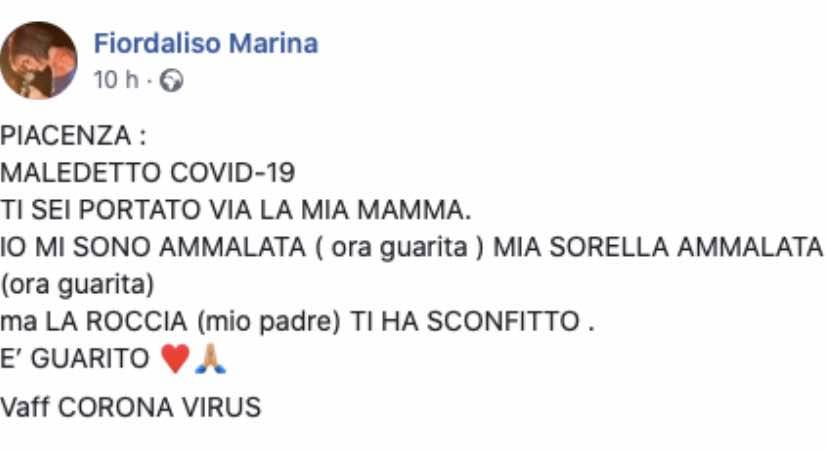 Fiordaliso, rabbia e dolore per il grave lutto: "maledetto Covid-19"