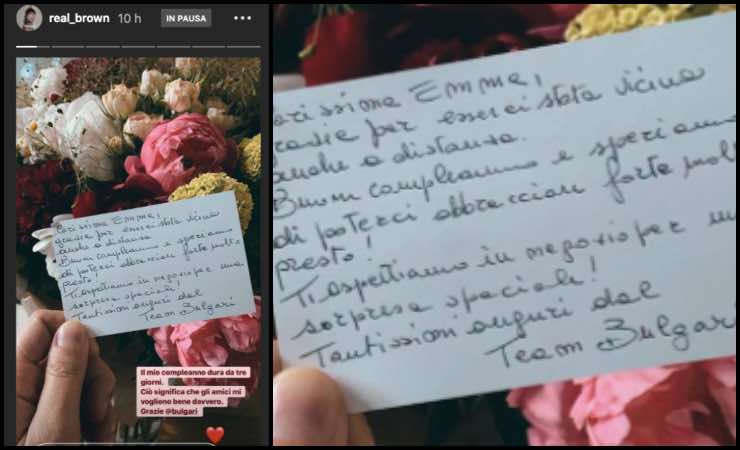 Emma Marrone emozionata: fiori, bigliettino e "sorpresa speciale"