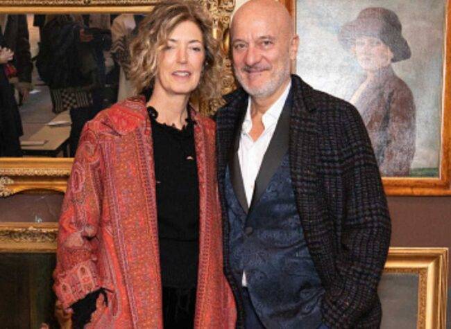 Claudio Bisio e moglie (fonte da gettyimages)