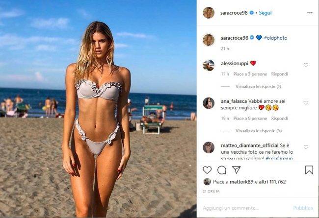Sara Croce (fonte Instagram @saracroce)
