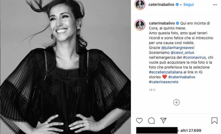 Caterina Balivo, dolce sorriso da mamma: ma la foto è in vendita