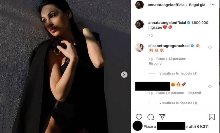 Anna Tatangelo, una dea in total black: "È veramente illegale"
