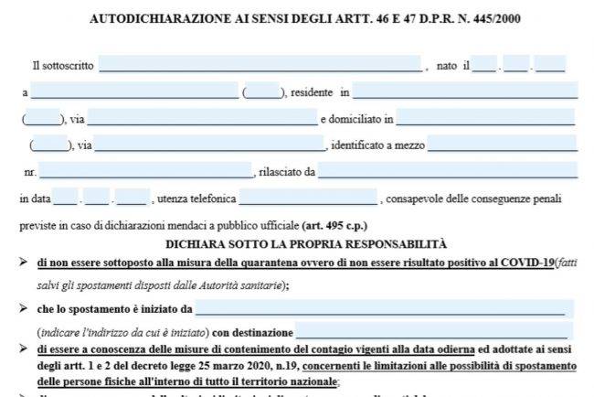 Autocertificazione