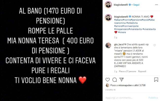 Biagio D'Anelli (fonte Instagram @biagiodanelli)