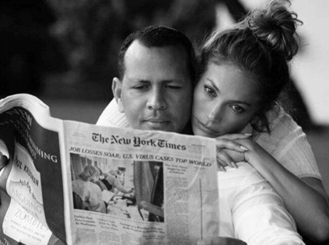 Jennifer Lopez e Alex Rodriguez (fonte Instagram @jlo)