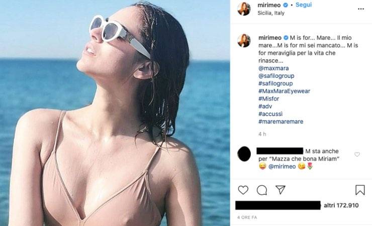 Miriam Leone in costume colma quel vuoto: arriva l'ironia dei fan