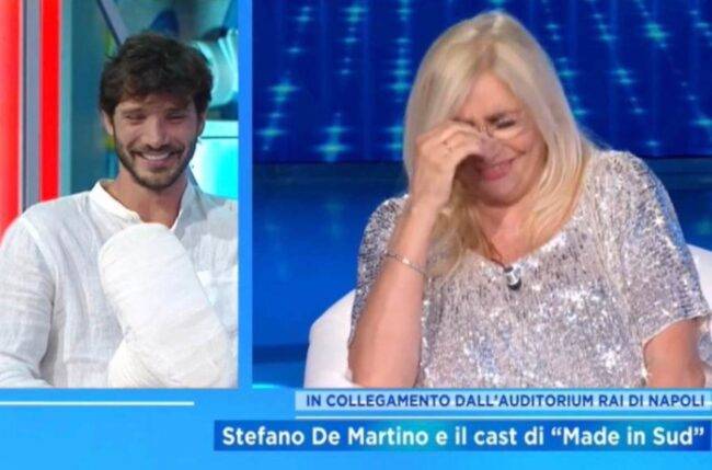 Stefano De Martino e Mara Venier a Domenica In (fonte Domenica In)