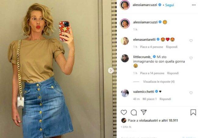 Alessia Marcuzzi (fonte Instagram @alessiamarcuzzi) 