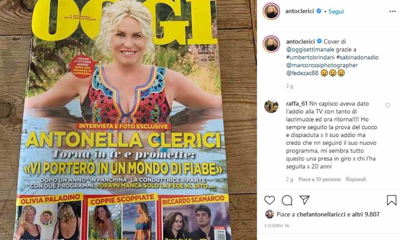 Antonella Clerici (fonte Instagram @antoclerici)