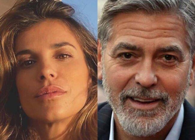 Elisabetta Canalis e George Clooney (fonte Instagram @littlecrumb @georgeclooneyfanpage)