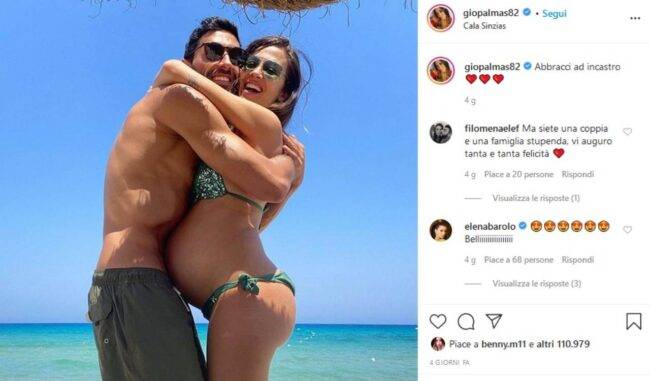 Giorgia Palmas e Filippo Magnini (fonte Instagram @giopalmas82)