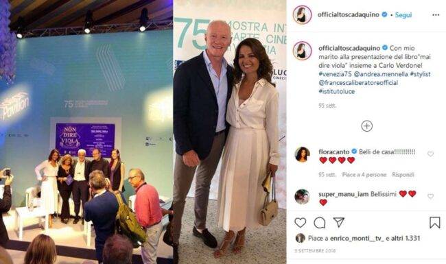 Massimo Martino e Tosca D'Aquino (fonte Instagram @officialtoscadaquino)