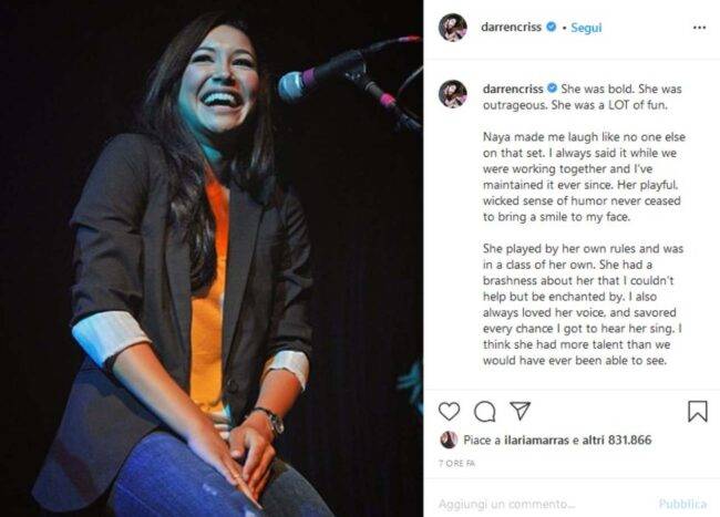 Naya Rivera (fonte Instagram @darrencriss)