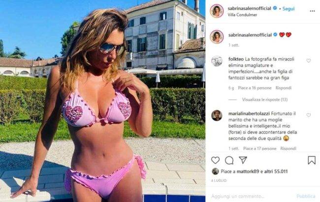 Sabrina Salerno (fonte da Instagram @sabrinasalernoofficial)
