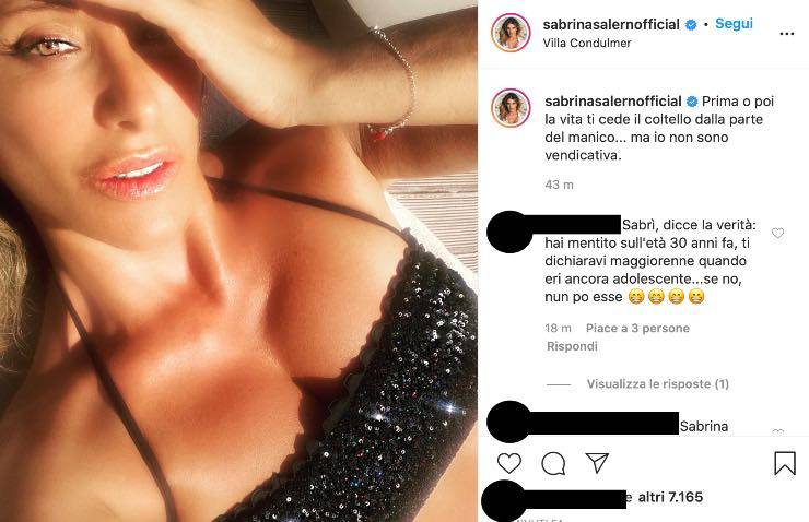 Sabrina Salerno, la dea in bikini svela: “non sono vendicativa”