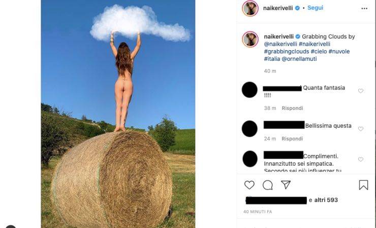 Naike Rivelli senza veli da urlo: tocca il cielo con un dito