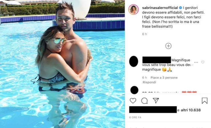 Sabrina Salerno tra le sue braccia: l'amore in questa foto