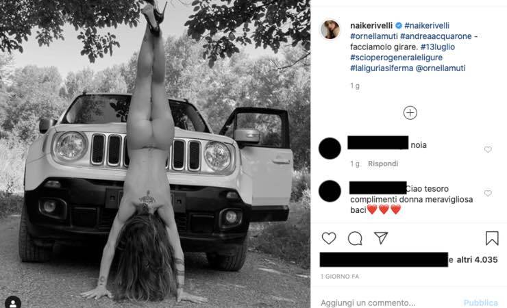 Naike Rivelli boom, senza veli: il corpo 'blocca il traffico'
