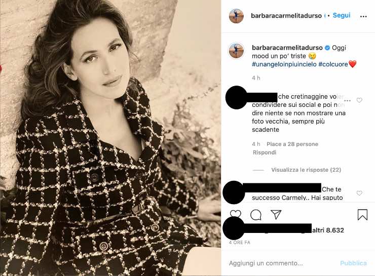 Barbara D'Urso, lutto per la conduttrice: "Un angelo in più nel cielo"