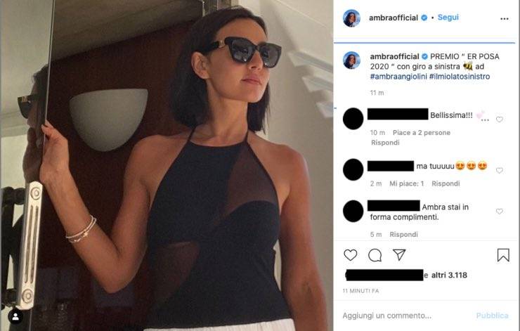 Ambra Angiolini trasparenze: niente Allegri, il 1° posto è suo