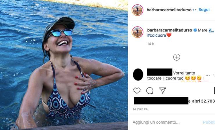 Barbara D'Urso patto col diavolo? in costume, forma esplosiva