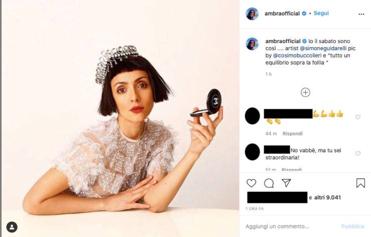 Ambra Angiolini in versione regina: "equilibrio sopra la follia"