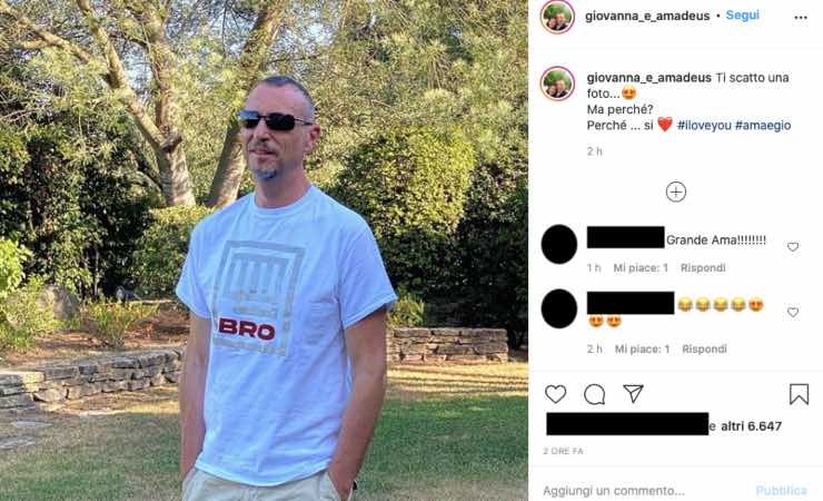 Amadeus e moglie: in questa foto il segreto del loro amore