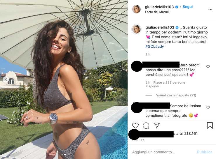 Giulia De Lellis tranquillizza: "Guarita giusto in tempo per..."