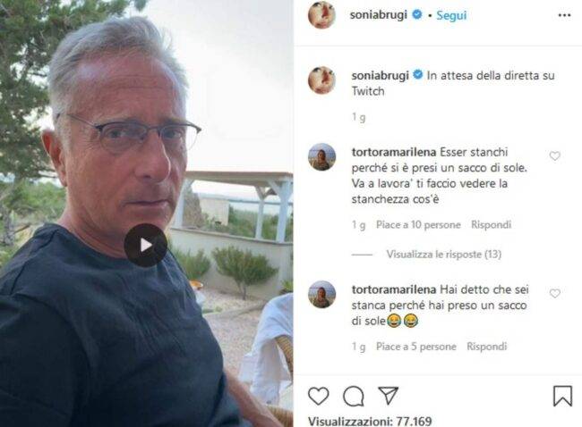 Paolo Bonolis (fonte Instagram @soniabrugi)