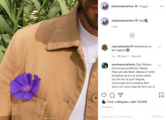 Stefano De Martino (fonte Instagram @stefanodemartino) 