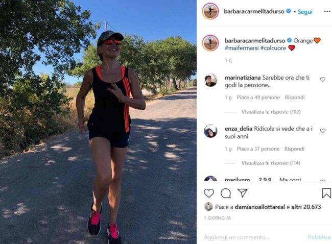 Barbara D'Urso (fonte Instagram @barbaracarmelitadurso) 
