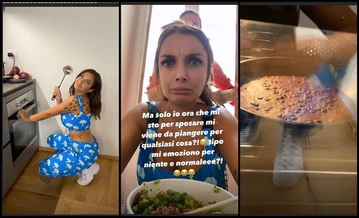 Elettra Lamborghini sexy in cucina, ma non tutto va per il meglio