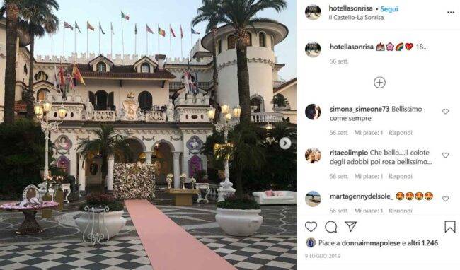Castello delle cerimonie (fonte Instagram @hotellasonrisa) 