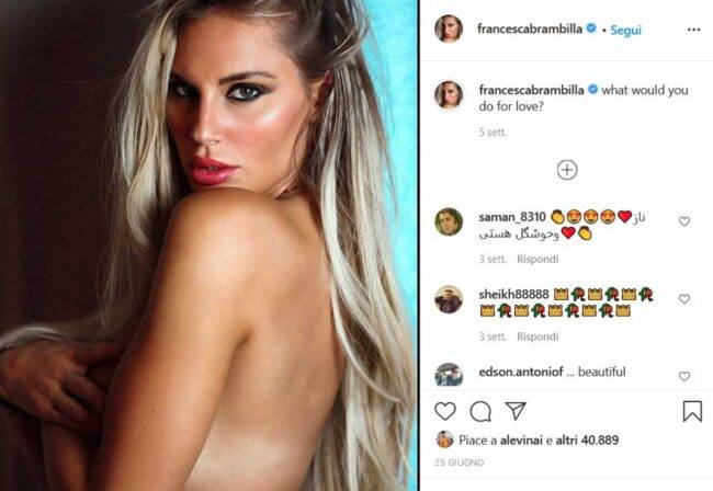 Francesca Brambilla (fonte Instagram @francescabrambilla)