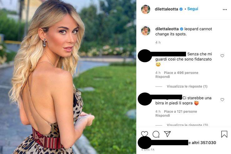 Diletta Leotta ‘svela’ le sue macchie: lo sguardo fa il resto